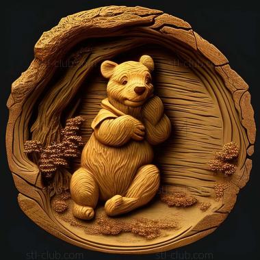 3D модель Игра Винни-Пух в лесу на сто акров (STL)